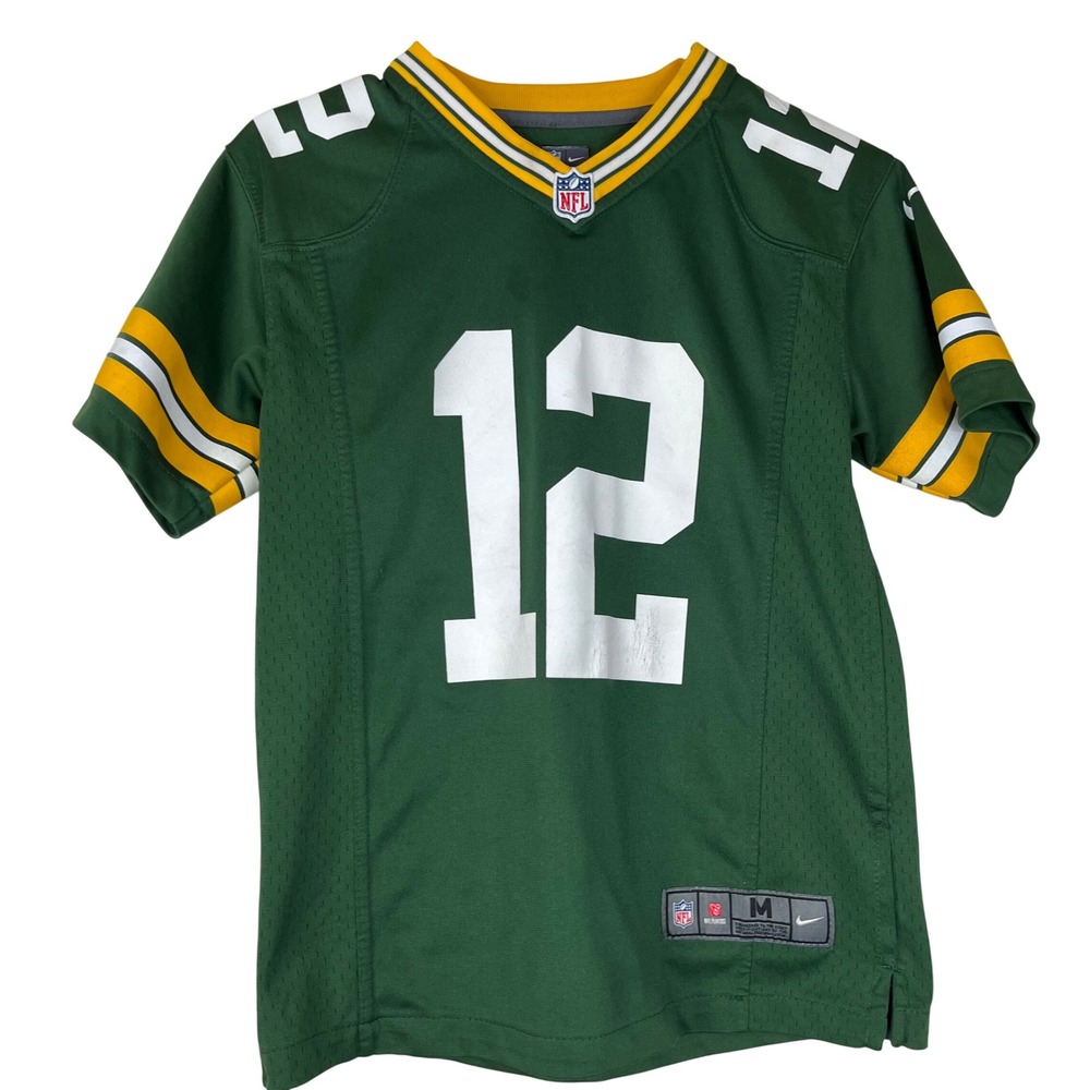 Nike Green Bay Packers Aaron Rodgers Jersey Youth M 10/12 Green NFL Football